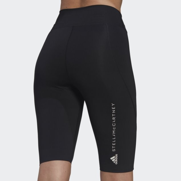 Negro Moda Adidas By Stella Mccartney Medias De Ciclismo De Entrenamiento Truepurpose