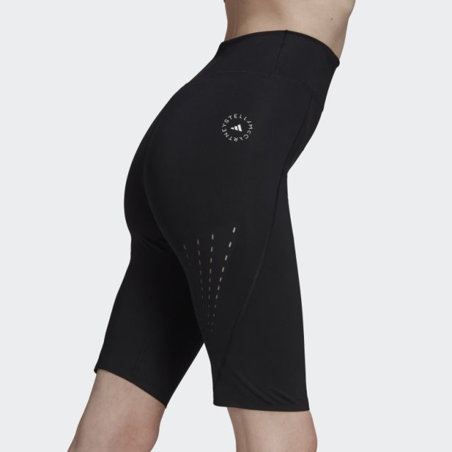 Negro Moda Adidas By Stella Mccartney Medias De Ciclismo De Entrenamiento Truepurpose