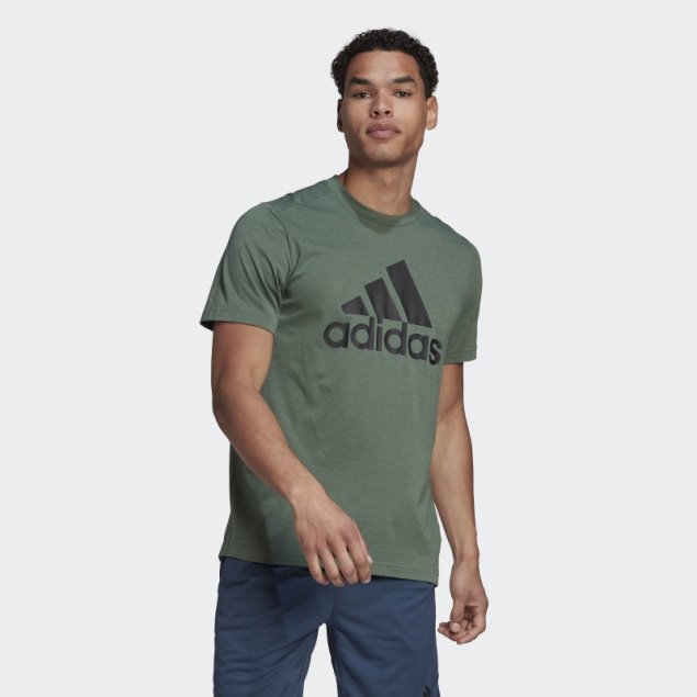 Camiseta Verde óxido Adidas Aeroready Design 2 Move Feelready Sport Logo