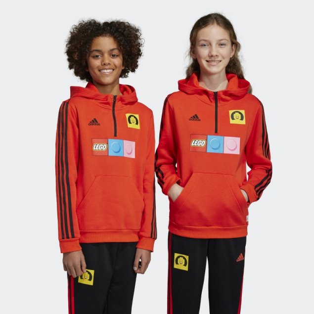 Sudadera Naranja Con Capucha Adidas X Lego Caliente