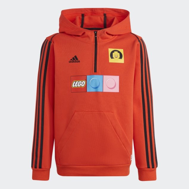 Sudadera Naranja Con Capucha Adidas X Lego Caliente