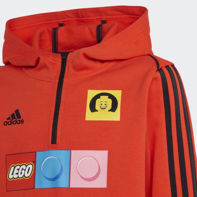 Negrita Naranja Adidas X Lego Sudadera Con Capucha De Moda