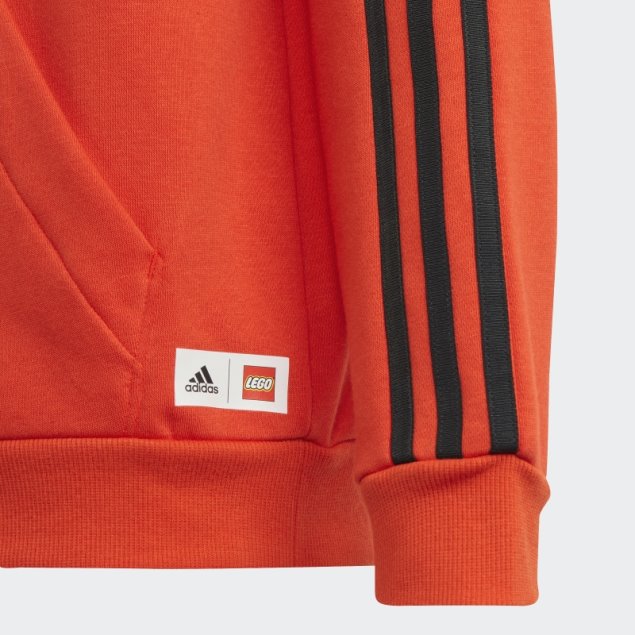 Negrita Naranja Adidas X Lego Sudadera Con Capucha De Moda