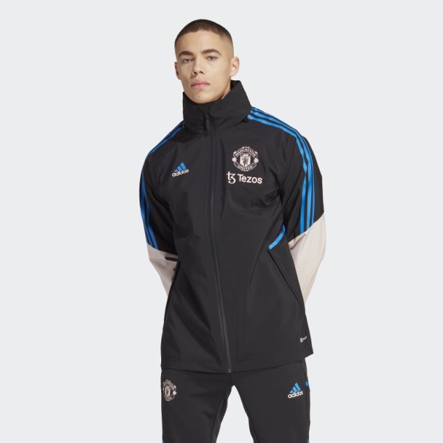 Chamarra Adidas Manchester United Condivo 22 Storm Negra