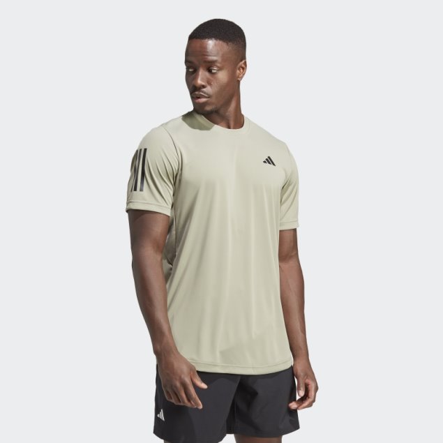 Camiseta De Tenis Adidas Club 3 Rayas Plata Guijarro