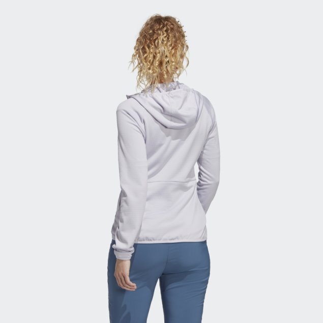 Adidas Terrex Tech Flooce Light Chaqueta De Senderismo Con Capucha Plata Amanecer