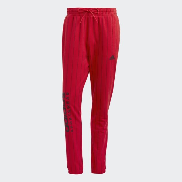 Joggers De Felpa Con Rayas Diplomáticas Adidas Escarlata