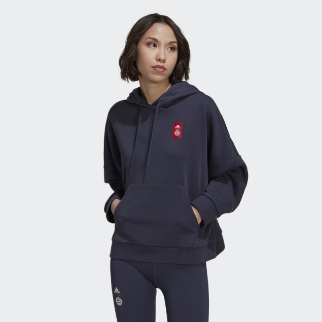 Adidas Sudadera Con Capucha Fc Bayern Dna Azul Marino