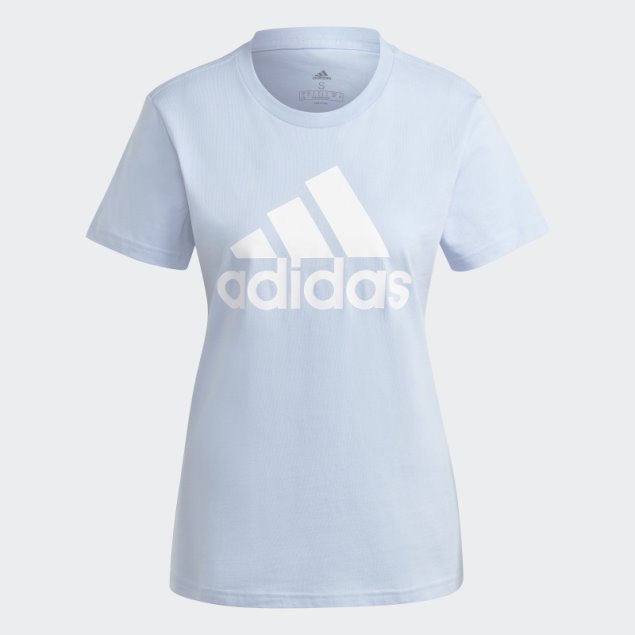 Camiseta Adidas Essentials Logo Azul Amanecer