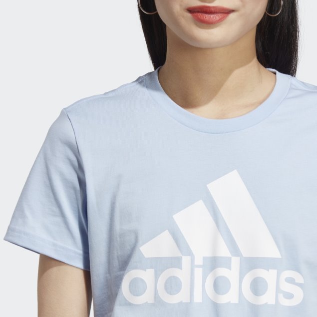 Camiseta Adidas Essentials Logo Azul Amanecer
