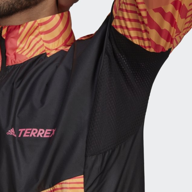 Chaqueta Cortavientos Estampada Terrex Trail Running Bca Lila Adidas