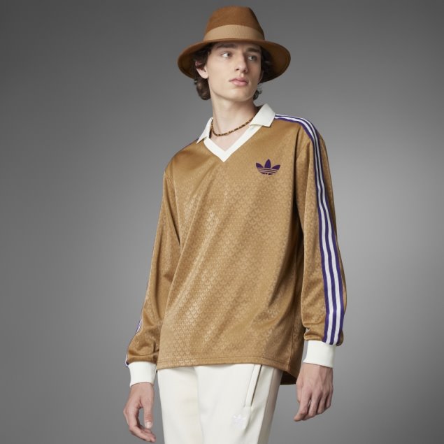 Adidas Camiseta De Manga Larga Marrón Desierto Adicolor Heritage Ahora Vintage