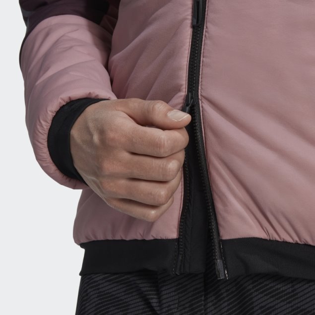 Chaqueta Con Capucha Adidas Terrex Techrock Stretch Primaloft Malva