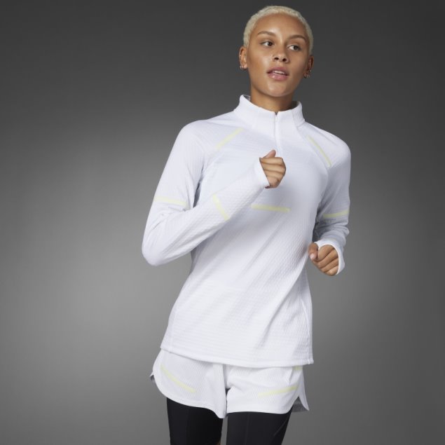 Adidas Reflect At Night X-city Camiseta De Running De Manga Larga Blanca