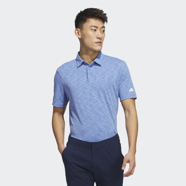 Polo De Golf Adidas Space Dye Azul