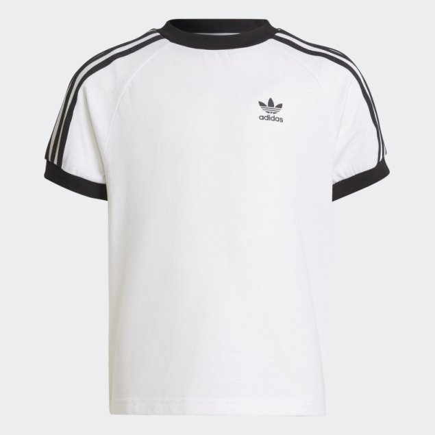 Camiseta Blanca Adidas Adicolor Con 3 Rayas