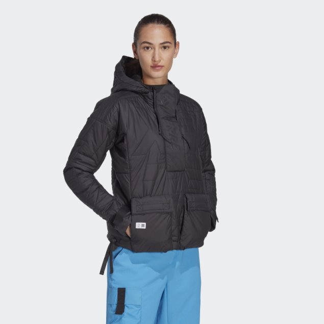 Caliente Adidas Terrex Hecho Para Ser Rehecho Padded Anorak Negro