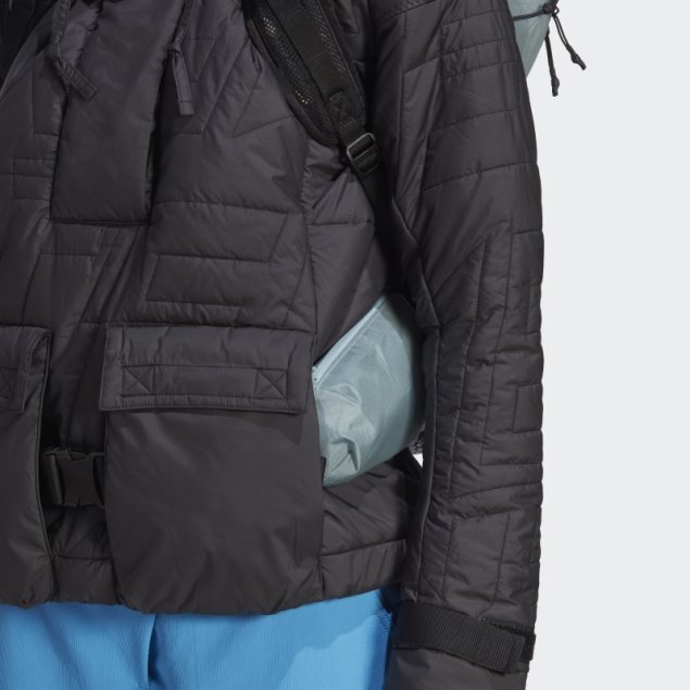 Caliente Adidas Terrex Hecho Para Ser Rehecho Padded Anorak Negro