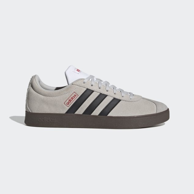 Vl Court Lifestyle Skateboarding Suede Zapatos Gris Adidas