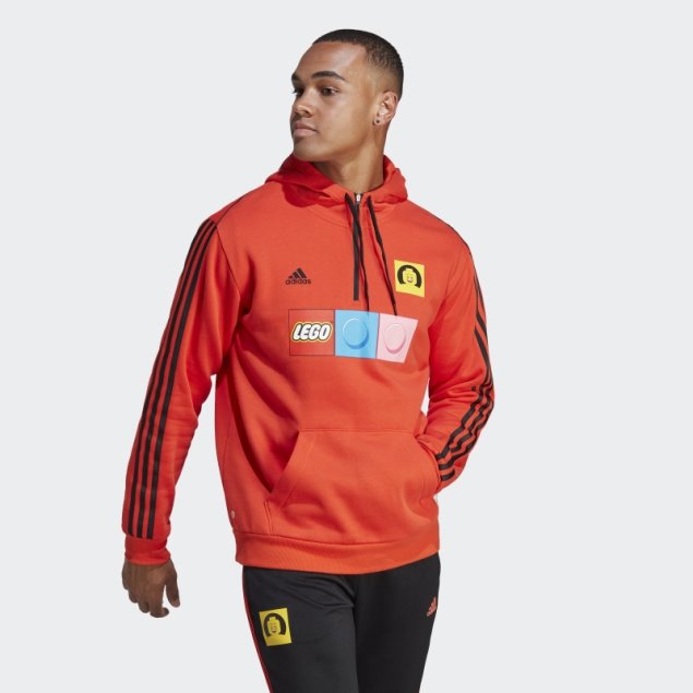 Negrita Naranja Adidas X Lego Tiro Sudadera Con Capucha Moda