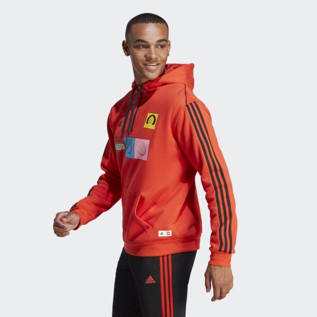 Negrita Naranja Adidas X Lego Tiro Sudadera Con Capucha Moda