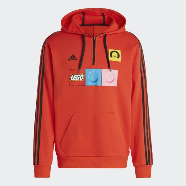 Negrita Naranja Adidas X Lego Tiro Sudadera Con Capucha Moda