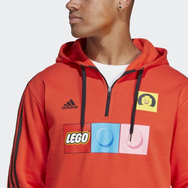 Negrita Naranja Adidas X Lego Tiro Sudadera Con Capucha Moda