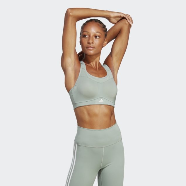 Adidas Tlrd Impact Training High-support Bra Verde Plata Caliente