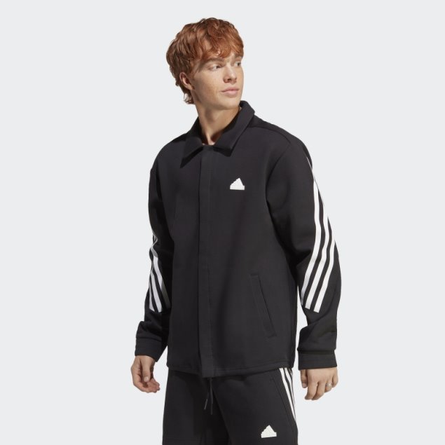 Adidas Future Icons Chaqueta De Entrenador De 3 Rayas Negro