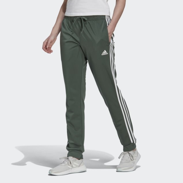Pantalones De Chándal Primegreen Essentials Warm-up Slim Tapered 3-stripes Verde óxido Adidas