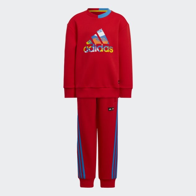 Conjunto De Sudadera Y Pantalón Adidas X Classic Lego Crew Rojo Caliente