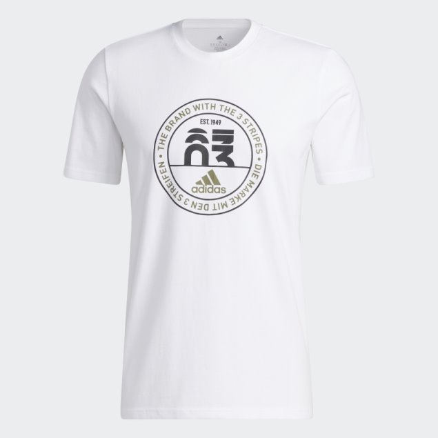 Camiseta Basics Emblem Graphic Adidas Blanca