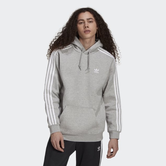 Sudadera Adidas Adicolor Classics 3 Rayas Gris Medio