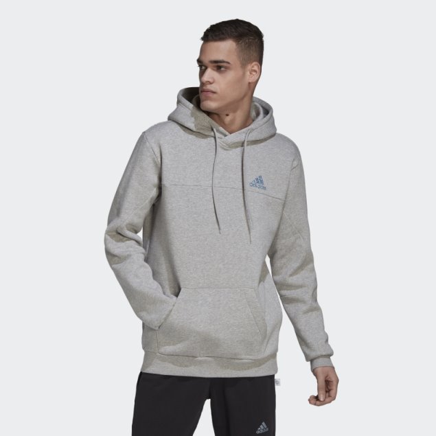 Sudadera Con Capucha Stadium Fleece Badge Of Sport Gris Medio Adidas