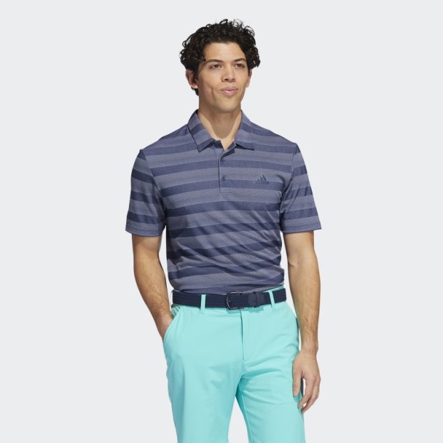 Polo Rayas Bicolor Azul Marino Adidas