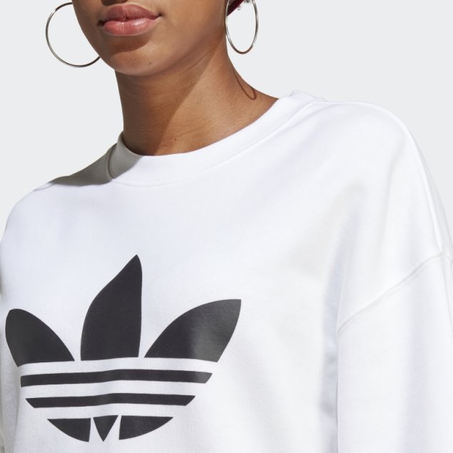 Sudadera Con Capucha Trefoil Blanco Adidas Con Estilo