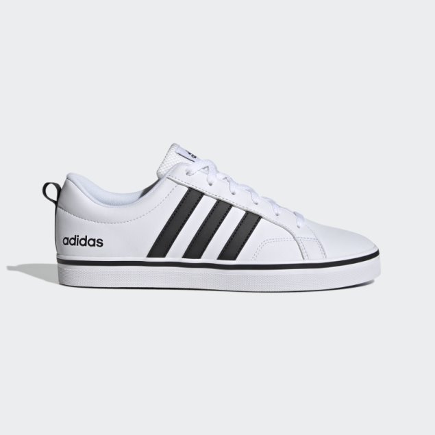 Adidas White Vs Pace 2.0 Zapatos De Nubuck Sintético Con Marca De 3 Rayas