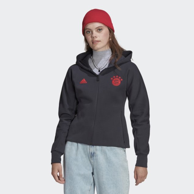 Chaqueta Adidas Fc Bayern Himno Gris Noche