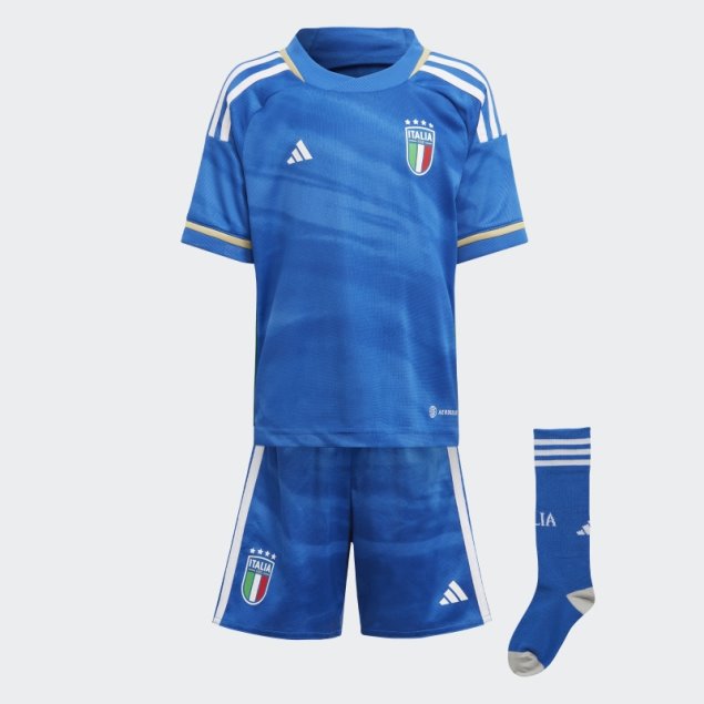 Mini Kit Italia 23 Primera Equipación Azul Adidas