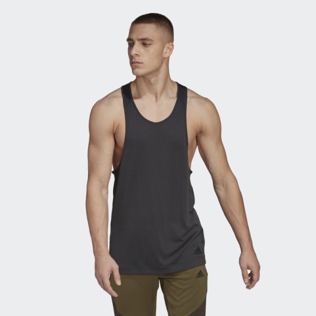 Camiseta De Entrenamiento Yoga Adidas Carbono