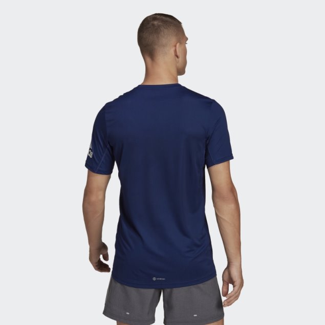 Camiseta Adidas Run It Azul Oscuro