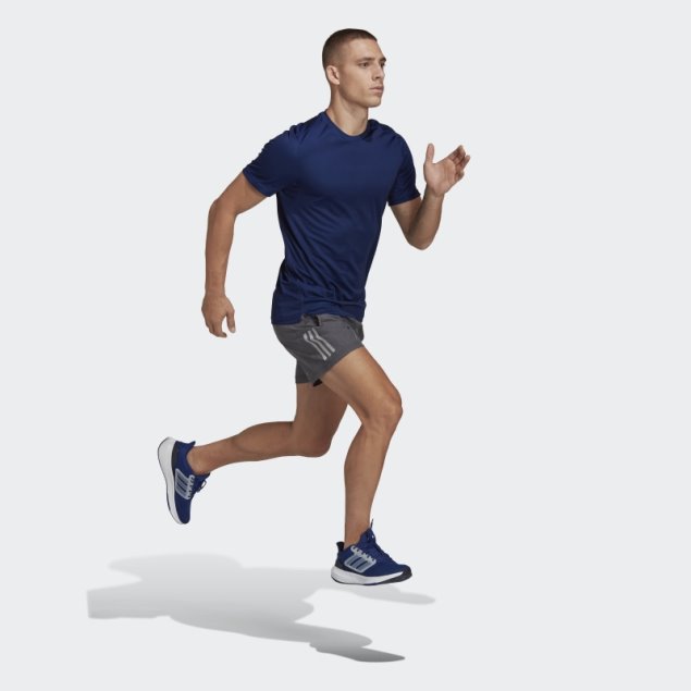 Camiseta Adidas Run It Azul Oscuro