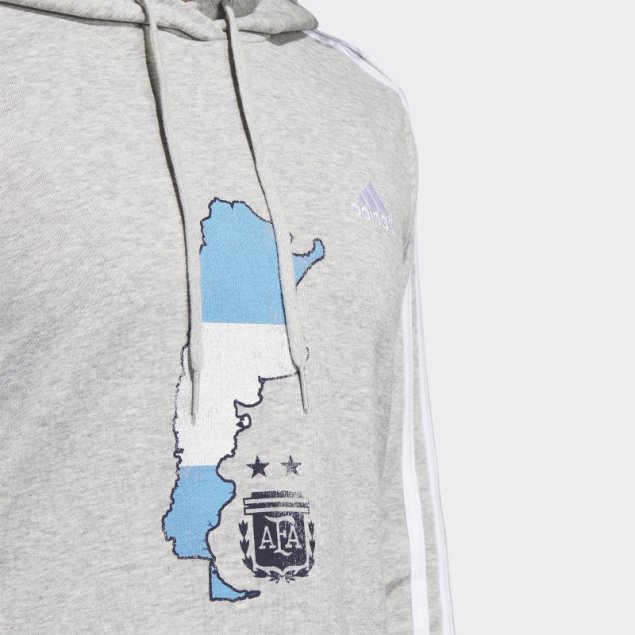 Adidas Argentina Cropped Sudadera Con Capucha Gris