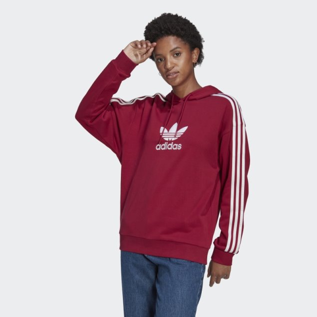 Sudadera Con Capucha Adicolor Trefoil Burdeos Adidas