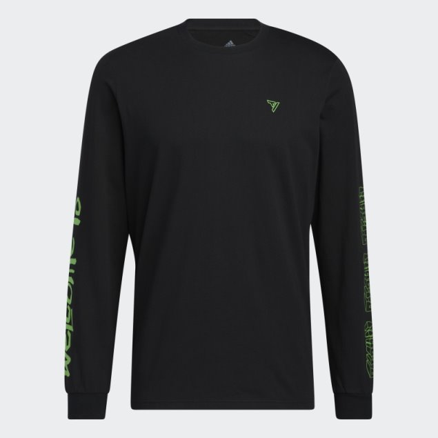 Camiseta Negra Con Gráfico Adidas Trae