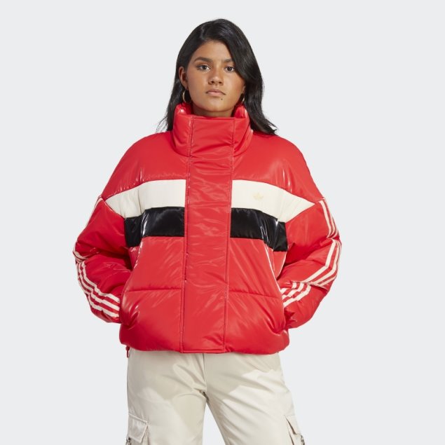 Adidas Ski Chic Puffer Chaqueta Caliente Rojo