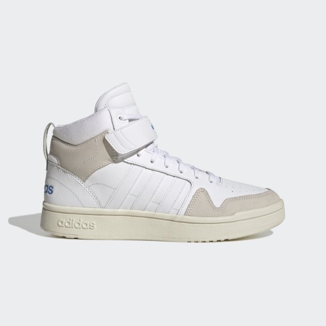 Blanco Postmove Mid Cloudfoam Super Estilo De Vida Baloncesto Mid Zapatos Clásicos Adidas