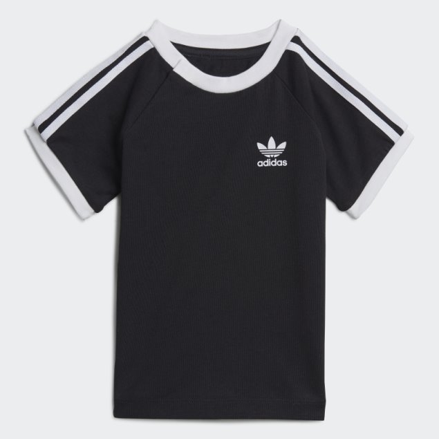 Camiseta Negra 3 Rayas Adidas