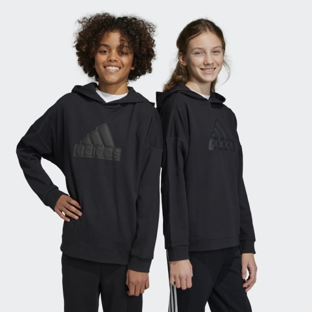 Adidas Sudadera Negra Con Logo De íconos Del Futuro