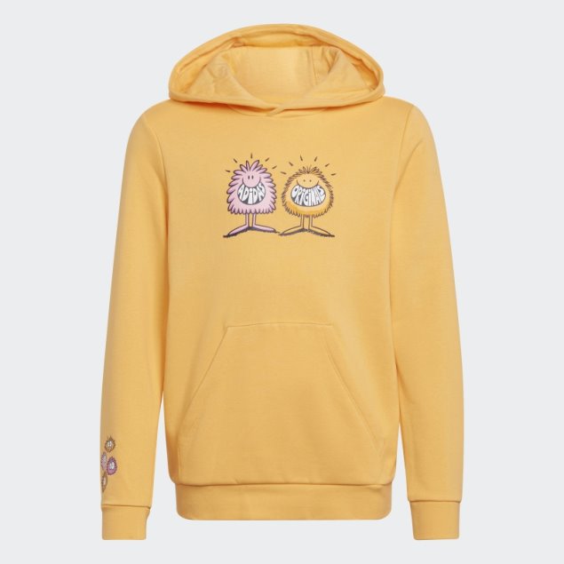 Adidas Originals X Kevin Lyons Sudadera Con Capucha Naranja Brumoso Caliente